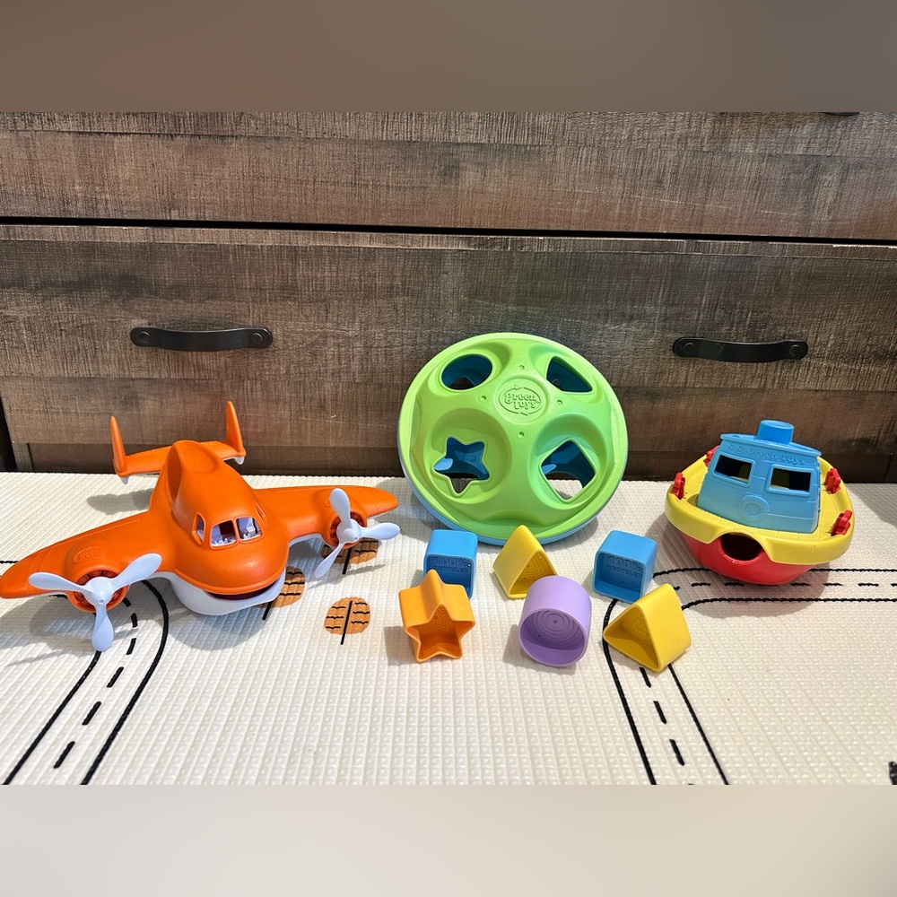 Green Toys Brand Baby/Toddler Shape Sorter and Vehicles Set